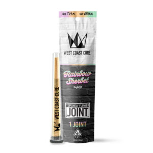West Coast Cure- Prerolls ** Rainbow Sherbet ** - Top Shelf CURE Joint 1g