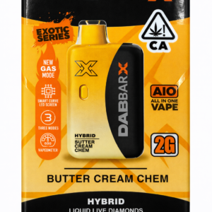 **Butter Cream Chem ** Dab-Bar X (Exotic Series) Liquid Live Diamonds 2g Disposable! “Hybrid”