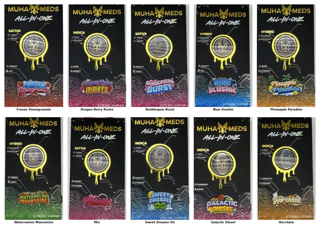**Muha-Meds** “All-In-One” (2g Disposables) List of Names Available! [Click Read More]
