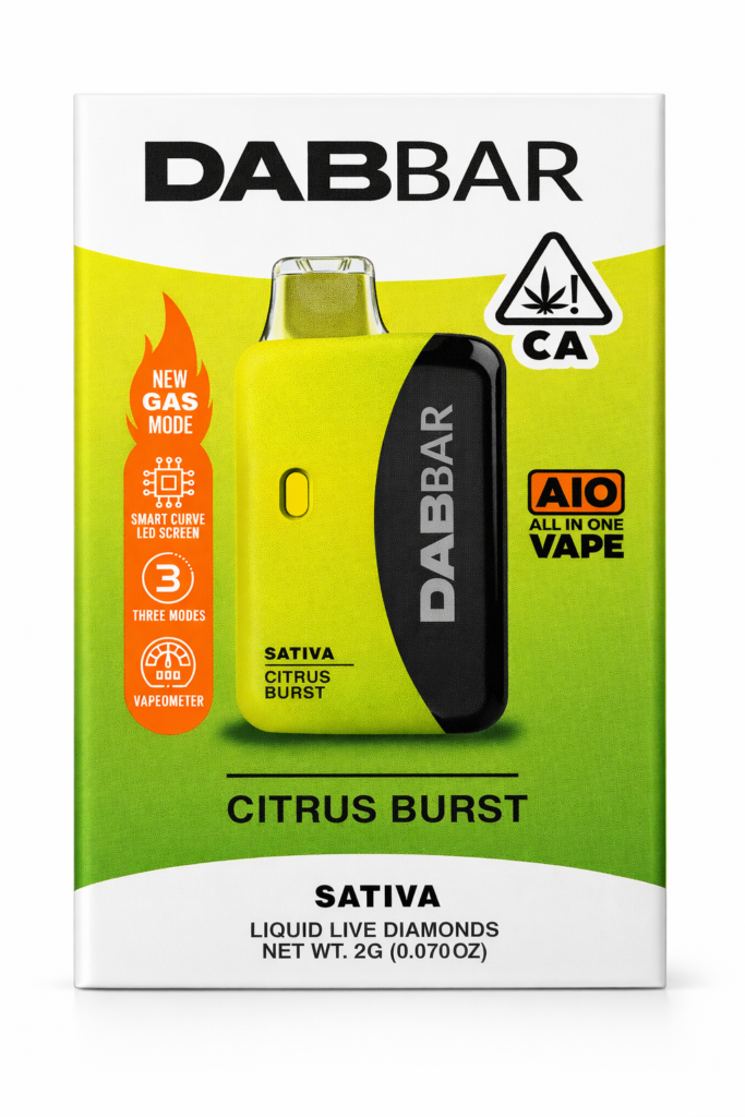 **Citrus Burst ** Dab-Bar X (Exotic Series) Liquid Live Diamonds 2g Disposable! “Sativa”