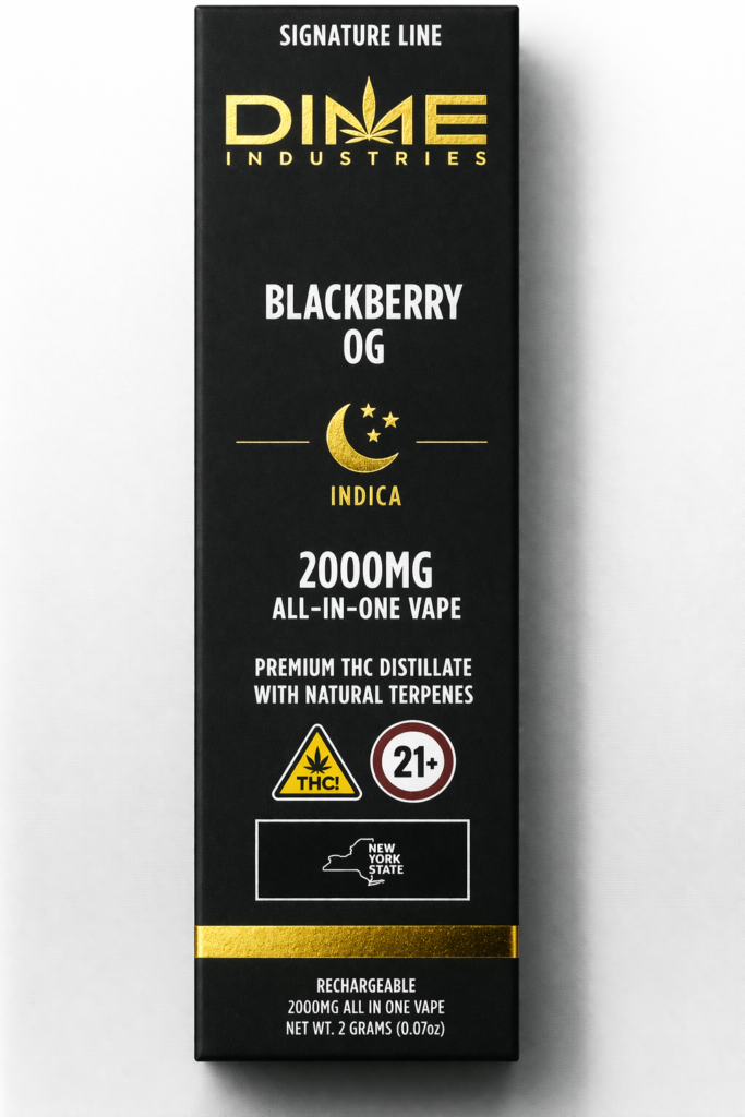 ** Blackberry Og ** “Dime Industries” {Natural Terpenes} 2g Disposable! (Indica)