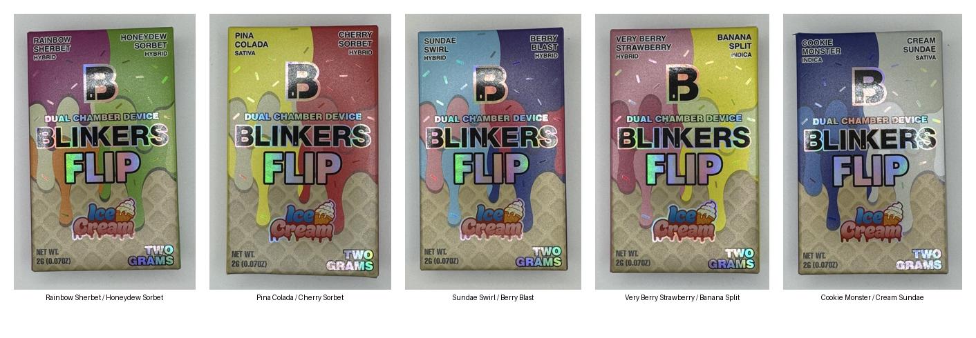 ** Blinkers Flip** “Dual Chamber Device” (1 For $40 & 2 For $60) 2g Disposables {Specials}