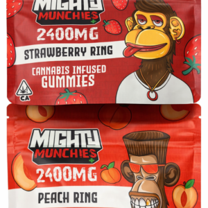 **Mighty Munchies ** “Strawberry/Peach Rings” $60 Each {Cannabis Infused Gummies}