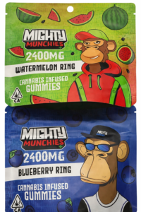 **Mighty Munchies ** “Watermelon/Blueberry Rings” $60 Each {Cannabis Infused Gummies}