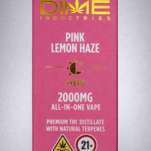 ** Pink Lemon Haze ** “Dime Industries” {Natural Terpenes} 2g Disposable! (Hybrid)